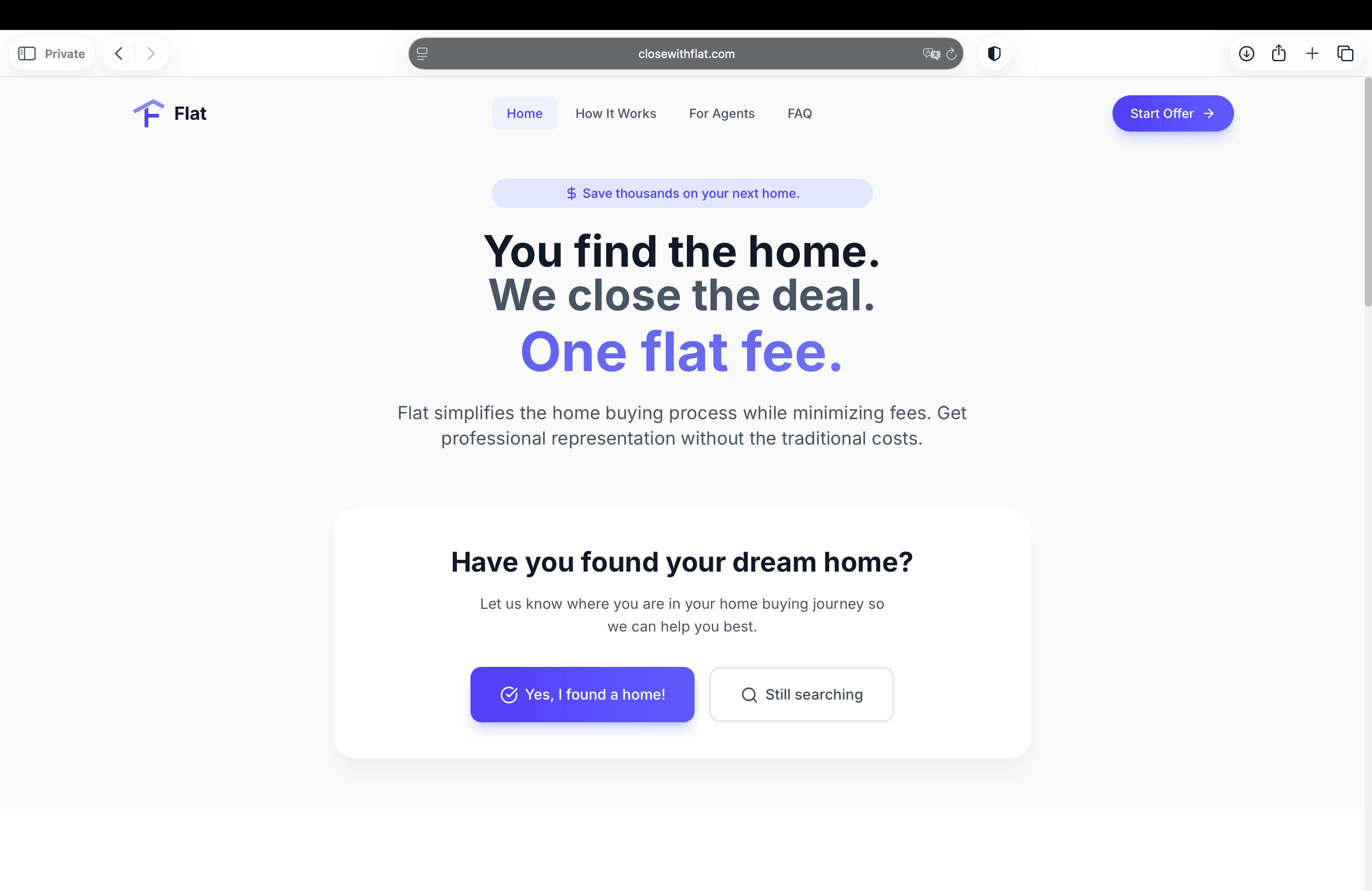 Close with Flat screenshot